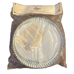 The Pampered Chef Flan Pan 10‎ inch 2 Flan Pan Set/Cake Tart/Pie New Original